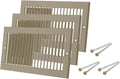 PATIKIL 4" x 10" Duct Opening Vent Cover, Toe Kick Vent Cover HVAC Toe Space Register Grille Return Air Grilles for Home Ceiling Wall Floor, Brown-Outer Size: 5.4" x 11.4"