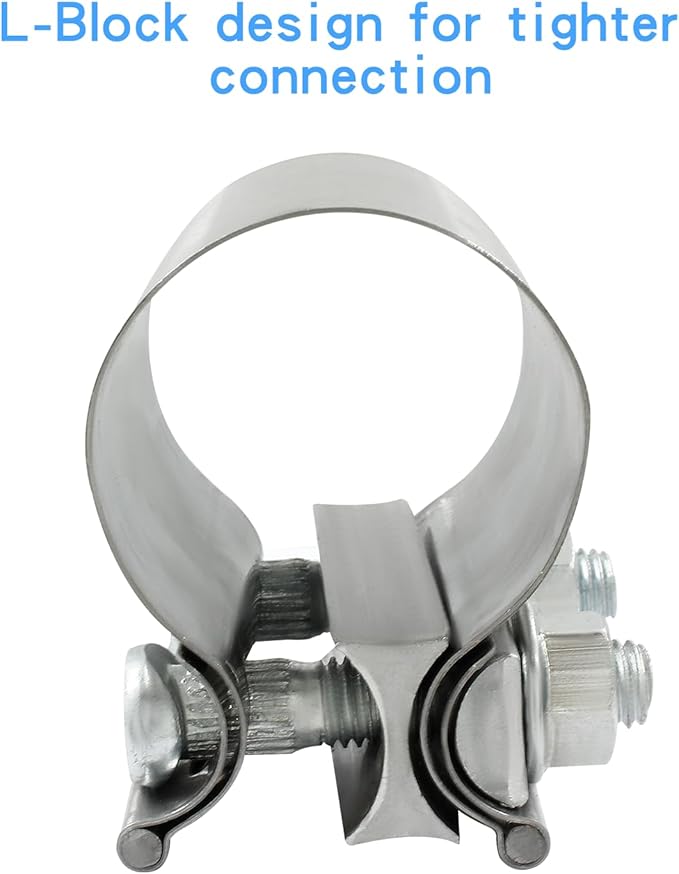 1-3/4" Heavy Duty Stainless Steel Exhaust Pipe Seal Band Clamp, Repair Clamp Sleeve Coupler for Emergency Pipe Repair, Pack of 1
