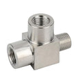 Metalwork 304 Stainless Steel Pipe Fitting, Street Tee, Male Run Tee, 1/8" NPT Male x 1/8" NPT Female x 1/8" NPT Female, 1 Pc