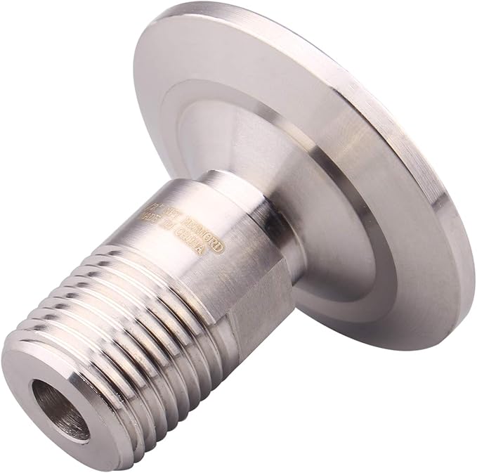 DERNORD 1.5''Tri clamp Adapter to 1/2 inch MNPT Thread Ferrule Sanitary Pipe Fitting