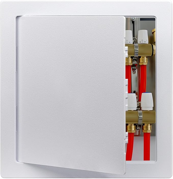 Donext Access Plumbing Panel for Drywall Ceiling, 12x12 in Plastic Access Door, Wall Hole Cover Plate for Plumbing & Electrical & Wiring, White