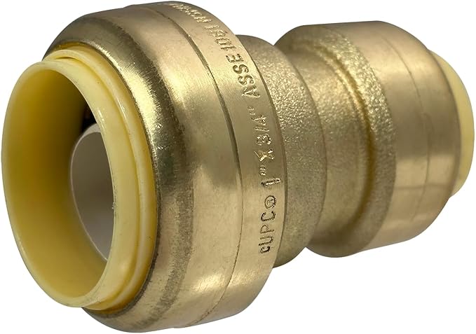 XFITTING Push Fit 1 Inch x 3/4 Inch Push Fit Coupling, Push Fit Reducing Coupling, 27-4-8=2XX, 2 Pieces