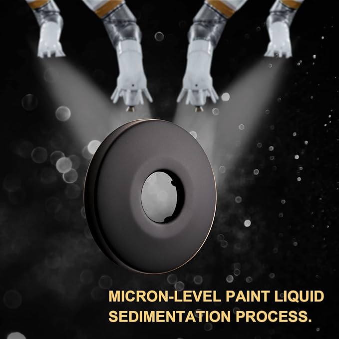 OFFO Shower Arm Flange 2.5" in Outer Diameter Replacement Shower Head Arm Escutcheon Plate Suitable for Most Brands Shower Head Arms, Matte Black