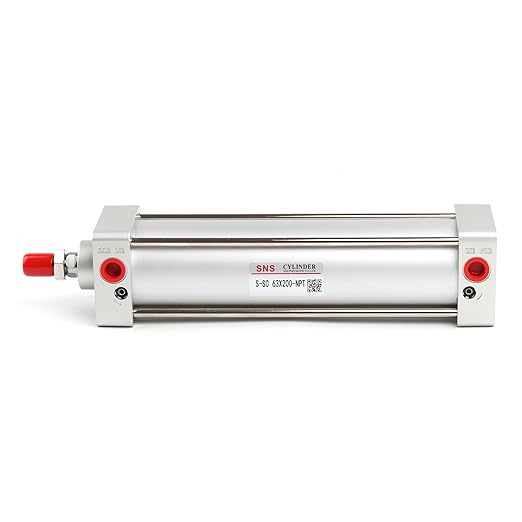 SNS Pneumatic Standard Air Cylinder S-SC 63 x 200 NPT 3/8, Bore: 2 1/2 inch, Stroke: 8 inch, Double Acting