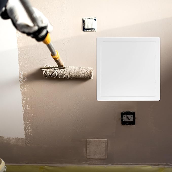 QWORK Access Panel for Drywall - 18x18 Inch Plastic Access Door, Removable Wall Access Panel Compatible with Plumbing & HVAC Systems