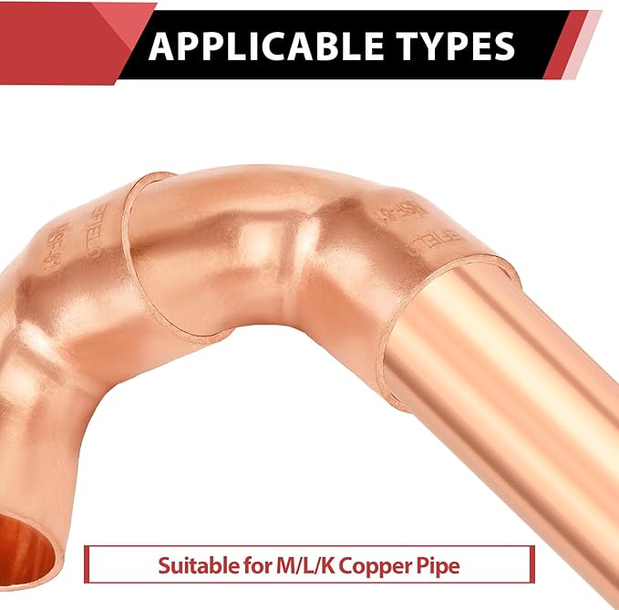 1-Pack EFIELD 1-1/4" FTG x Copper Short Radius 90° Street Elbow Copper Fitting (1-1/4"x1-1/4"),(COPPER083)