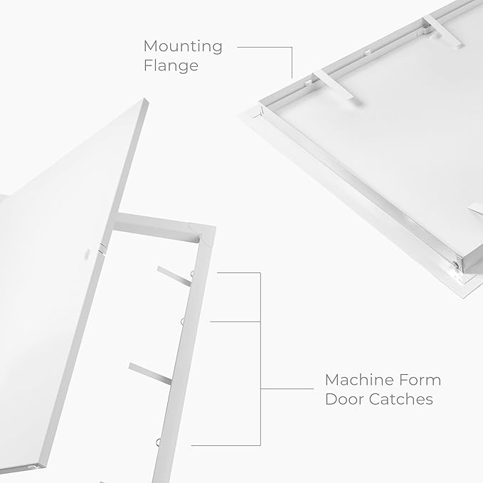 16x24 Inch White Access Panel – Metal Rectangular Wall & Ceiling Access Door for Plumbing Electrical HVAC – Easy Install Indoor Panel for Drywall Home Improvement and Maintenance