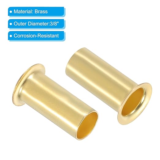 PATIKIL 3/8" Brass Compression Fittings,100Pcs Compression Insert Tube Fitting for Connecting Air, Fuel, Water, Oil and Inert Gases Lines
