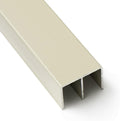 Top Double Channel Track for Bypass & French Sliding Screen Doors - Replacement Sliding Screen Door Upper Tracking System Hardware - Almond Aluminum Track - 1-1/2” Wide 1” Deep - 48 in, 2 Piece