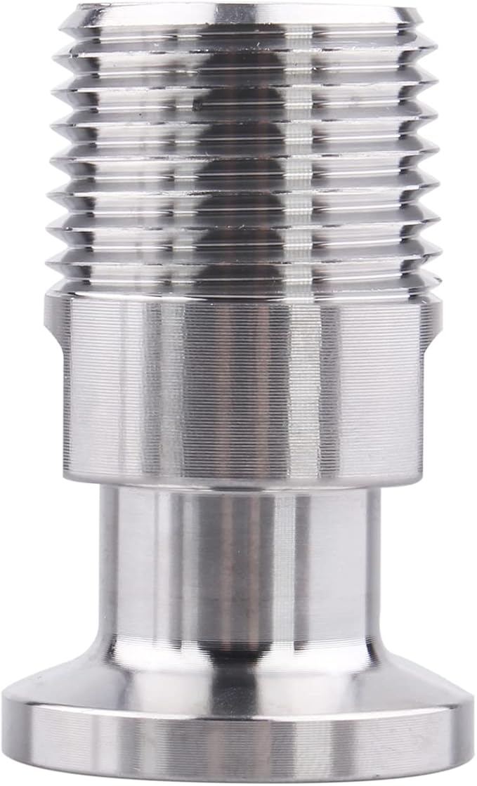 DERNORD 1/2" Tri clamp Adapter to 1/2 inch MNPT Thread Ferrule Sanitary Pipe Fitting