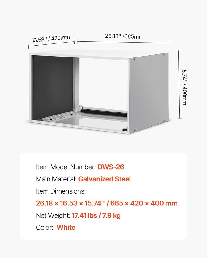 VEVOR Air Conditioner Wall Sleeve, 26 in Through The Wall Air Conditioner Sleeve, Wall Sleeve, Compatible with Most Brands of Through The Wall AC, Durable and Weather-Resistant Insulation Accessories