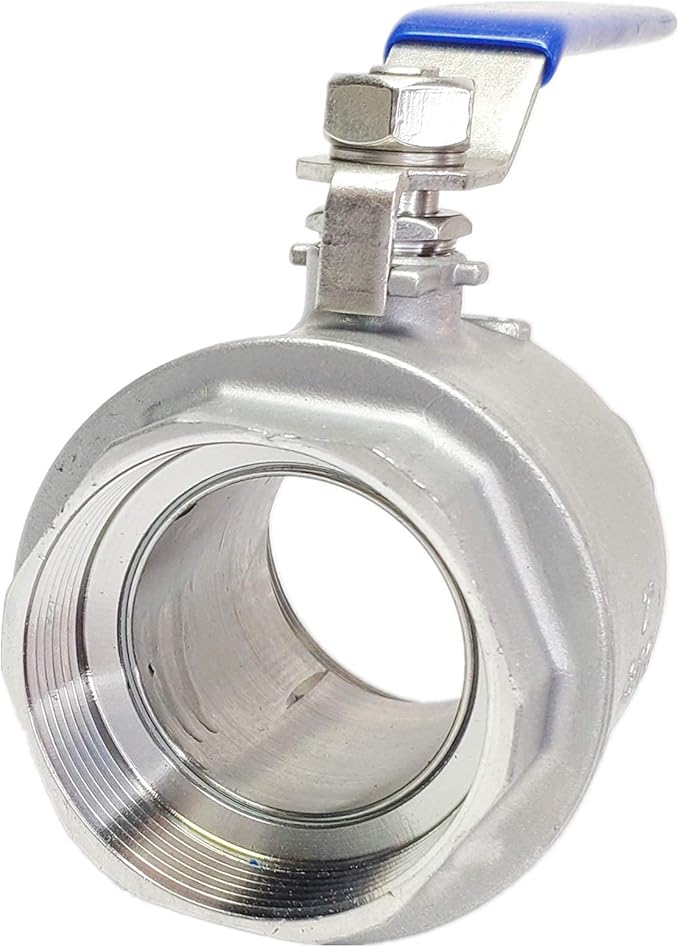 2" Female Ball Valve NPT Thread 316 Stainless Steel Full Port Ball Valve WOG1000 US Stock