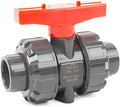 ChillWaves PVC Union Full Port Ball Valve，1-1/2"(DN40) True Union Ball Valve，ASTM EPDM O-ring，PTFE Seats，Suitable for Water Supply System，1-1/2" Slip Socket(1-PACK)