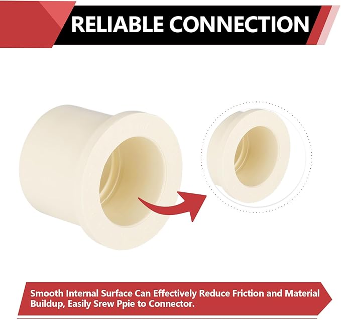 (20 Pack) EFIELD CPVC Reducing Bushing Fittings, 1" CTS Spigot x 3/4" CTS Slip (Socket),(CPVC044-10-20PCS)
