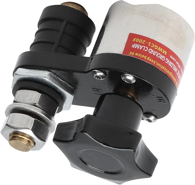 Magnetic Ground Clamp, Floating Design Strong Magnetism Switchable Smooth Conductive Holder Grounding Magnet Connector for Welder for Power Tools(MWGC1-200F)