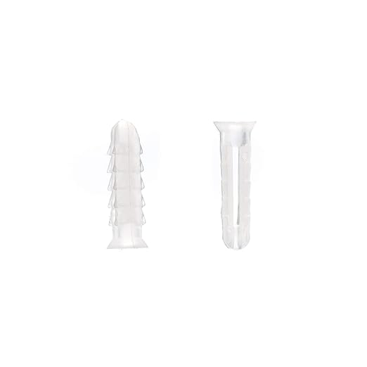 THE CIMPLE CO Ribbed Plastic Conical Anchors - for Concrete, Stucco, Brick, Drywall, and Similar - Kit of 50 Anchors