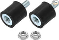 uxcell M5 Rubber Mounts, 2Pcs 15x15mm(DxH) Rubber Cylindrical Anti Vibration Isolator Shock Absorber with Lock Nuts for Car Bobbin Generator Air Compressors