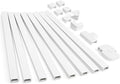 126in Cord Hider Kit, ZhiYo Cord Covers for Wall Mounted TV, Paintable Wire Cover for Cords, TV Cable Hider Wall Kit, Cable Cover Wire Management, White Cord Concealer, 8 x L15.7in W0.95in H0.55in