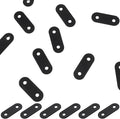 20pcs Black Stainless Steel Flat Corner Brace Brackets Metal Mounting Plates for Furniture Reinforcement and Cabinet Support