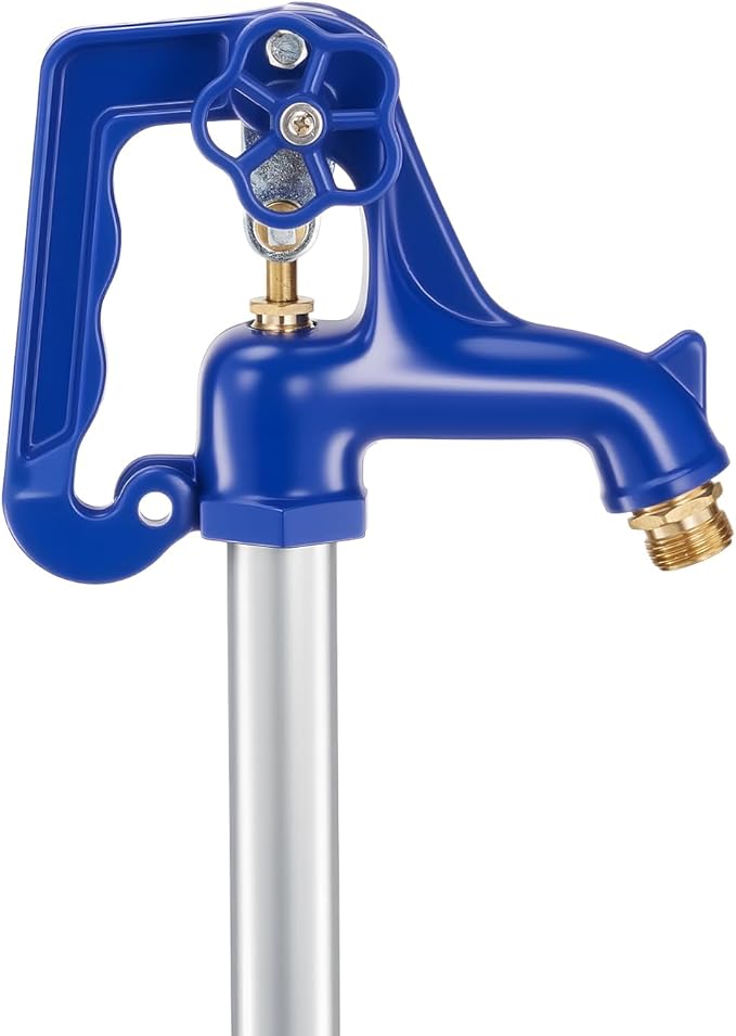 VEVOR Frost Proof Yard Hydrant, 3.22FT Freeze-Proof Outdoor Faucet with 12" Bury Depth, 3/4" NPT Pipe Connection, Lever Handle + Handwheel, No Lead Freezeless Hydrant for Yard Garden Farm Irrigation