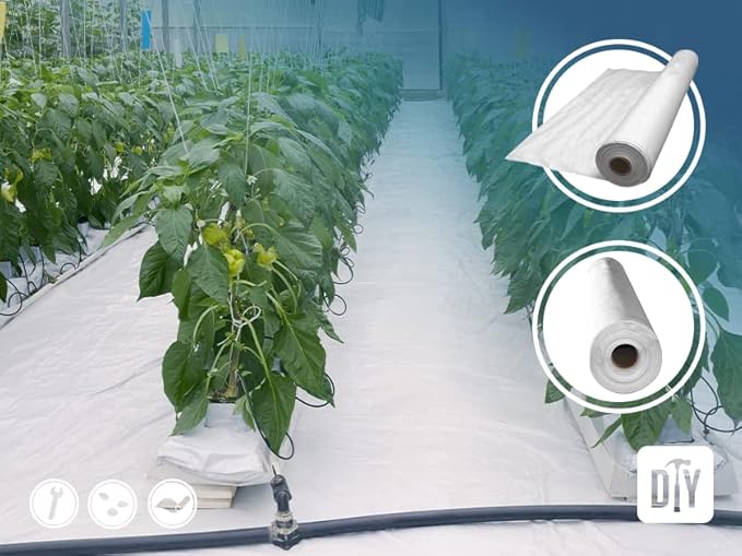 Whitecap Premium Reinforced Vapor Barrier - 12 Mil - (4' x 200') - Tear Resistant, Heavy Duty Vapor Barrier, Dura Skrim Moisture Barrier Plastic Sheeting for Crawlspace, Garden, Greenhouses