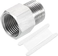 uxcell Pipe Fitting Reducing Adapter, 1/2" NPT Male x G1/2" Female 304 Stainless Steel Reducer Connectors for Water Oil Air Pressure Gauge, Silver