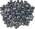 Hole Plugs 1/4" Plastic Flush Type Hole Plugs for 5.5-6mm Hole Snap in Locking Hole Tube Screw Caps Drilling Cover Plugs Fastener Covers for Kitchen Cabinet Furniture Black 100 Pack