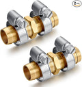 Garden Hose Repair Connector,Solid Brass Hose Repair Kit, 5/8" Barb Garden Hose Fittings(5/8"Barb -2 Set)