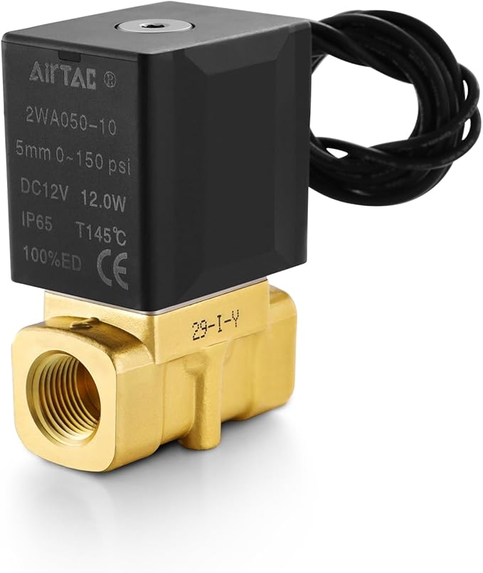 Brass Electric Solenoid Valve AirTAC 2WA050-10 3/8 NPT AC110V Fluid Control 2/2 Way Direct-acting Normally Closed for Water Air Gas Oil