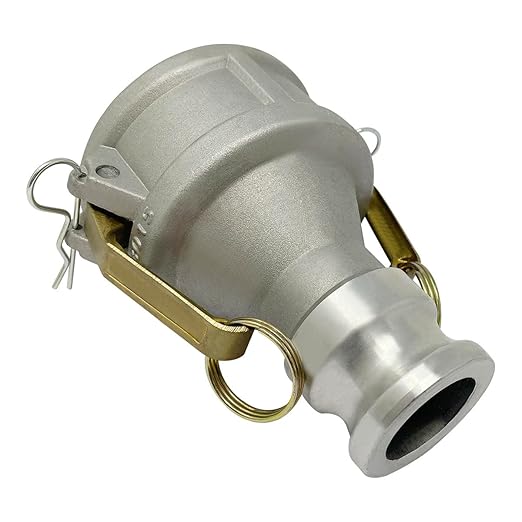 Gloxco Aluminum Type DA Cam and Groove Hose Fitting, Reducer, 3" Female Coupler x 1-1/2" Male Adapter (CAM-3015-DA-AL)
