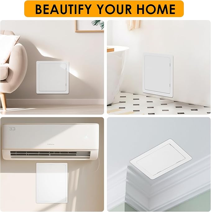 Suteck Plumbing Access Panel for Drywall Ceiling 14x14 Inch Reinforced Plastic Wall Access Doors Removable Hinged White