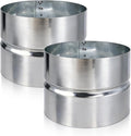 4 Inch Galvanized Metal Vent Duct Connector，Dryer Pipe Connection for Metal Dryer Coupler and Hose Coupling, Vent Extension 2PCS