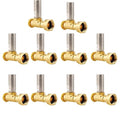 Straight Water Hammer Arrestor for Washing Machine, 3/4 Inch Swivel FHT X 3/4 Inch MHT Stainless Steel Chamber and Washers, Absorb Shock and Reduce Noise (10pcs)