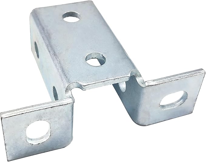 8 Hole Wing Shape 90 Degree Fitting Connector Bracket Braces Fit for 1/2" Bolt in 1 5/8" Strut Channel, 6 Pack