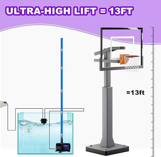 Automatic Small Sump Pump For Dehumidifier,13FT Height Lift,4 Level Flow Control,Submersible Water Pump With Level Sensor,For HVAC Condensate,Air Conditioner,Tank,Auto Shut off