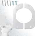 Gisafai Toilet Flange Support Plate Closet Flange Floor Repair Ring Bracket Extender Kit Offset Toilet Repair Kit, 5.59 x 5.28 Inches Inner Diameter, 1mm Thickness(Stainless Steel)