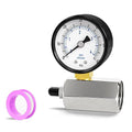 0-60PSI Gas Test Pressure Gauge, 2" Dial Size, 3/4" FNPT Connection, -3-2-3% Accuracy, Brass Valve, Chrome Plated Steel Body Assembly, for as Well as Gas line, air Circuit, Pressure Test