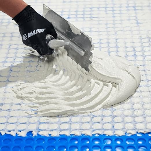 Mapei Mapeguard UM 35 Uncoupling Crack Isolation Membrane 323 Sq Ft Roll (3.3 Ft x 98.5 Ft) for Ceramic and Stone Tile, 1/8 Inch Thick HDPE Waterproofing Flooring Underlayment