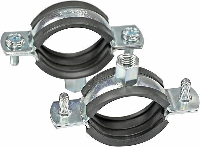 AKIHISA 10 Pack Split Ring Pipe Hanger Heavy Duty Adjustable Pipe Bracket Clamp Wall Mount Ceiling Mount Pipe Support ID 1 Inch(25mm)