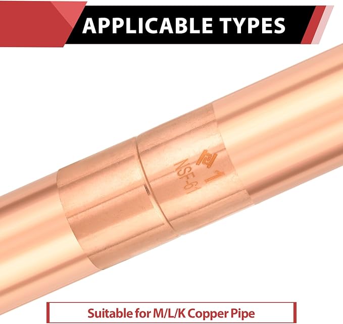 (Pack of 10) EFIELD 1-Inch C X C Copper Coupling With Rolled Stop, LF Copper Plumbing Fittings with Sweat Solder Connection,(COPPER054)