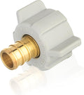 30-Pack HeSun PEX Fittings, 1/2" Pex x 1/2" Female NPT Swivel Adapter, Brass Crimp Fitting for ASTM F1807(PEX1807202-30)