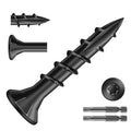 #8 x 1 Inch Deck Screws (2350Pcs) 10lb. Carbon Steel, Black, Flat Head, Rust Resistant epoxy Coated, with T25 Star Bit