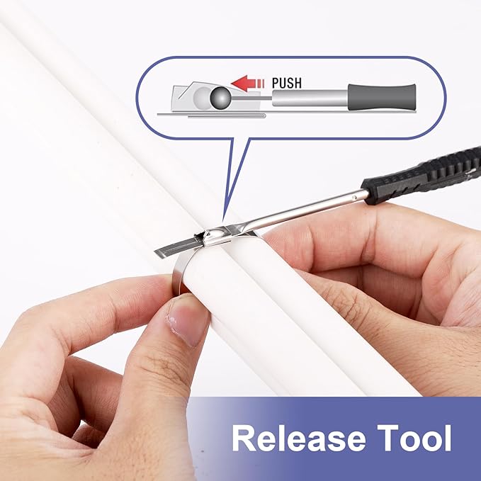 OFFO Metal Zip Ties Cutter for Stainless Steel Tie Wrap,Tensioning Installation Cutting Tool for Self-Locking Stainless Zip Ties with Free Zip Tie Release Tool, Two-handed Mode