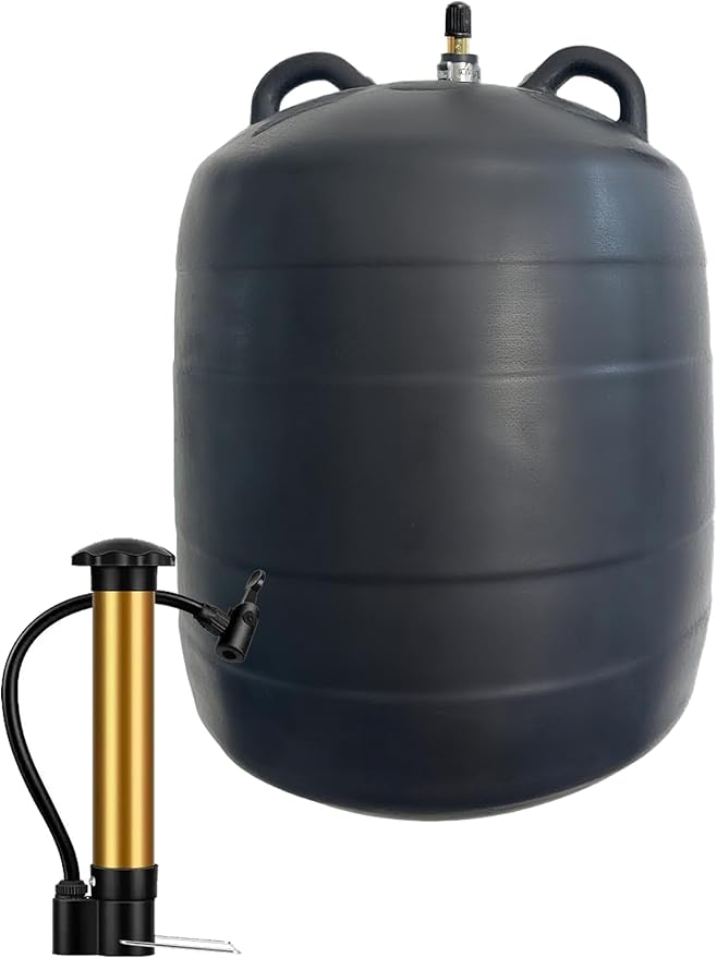 Inflatable Pipe Plug Balloon for Sealing and Testing of Sewer Pipes, Plumbing Pressure Bladder with Floor Pump - Plumbing Test Ball for Sewer Test, Water Shut Off & Temporary Blocking (8F Inch)