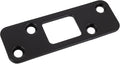 Stone Harbor Hardware Round Corner Deadbolt Strike Plate, 1-1/4" x 3-5/8", 2-1/2" Center-to-Center, Matte Black