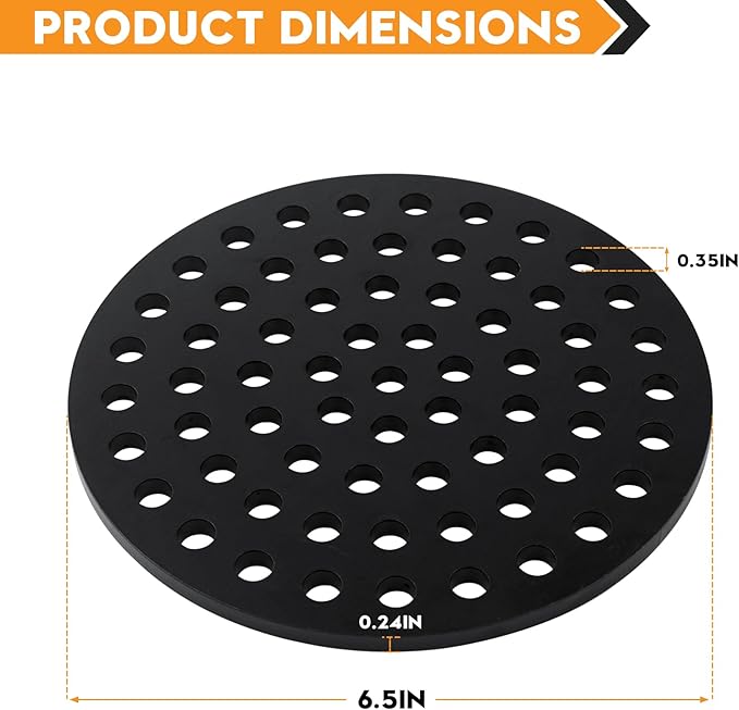 6.5 Inch Cast Iron Drain Covers, Garage Drain Cover, Basement Floor Drain Cover, Floor Drain Flood Guard, Cast Iron Floor Drain Strainer, 1 Pack
