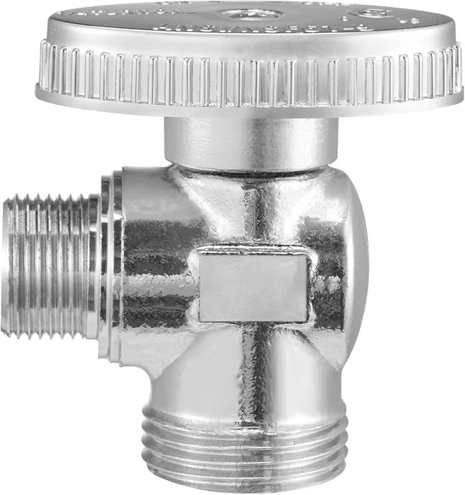 VEVOR 10-Pack Angle Stop Valve, 1/4 Turn Water Shut Off Valves, 1/2" Nominal (5/8" OD) Compression Inlet x 3/8" OD Compression Outlet Shutoff Valve for Bathroom Kitchen Toilet Shower Plumbing
