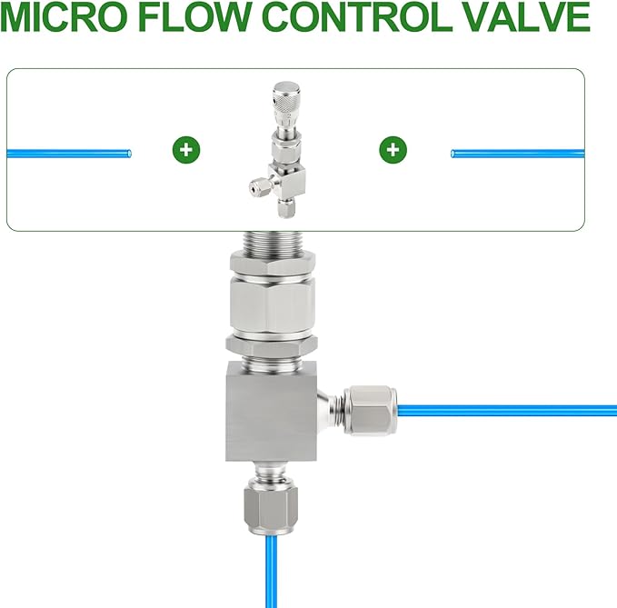 TAISHER 1PCS 304 Stainless Steel Reduce Port 3mm 90 Degree Elbow Needle Valve 1/8" OD，Accurate Dials For Micro Flow Control Instrument Gauge Water Gas Oil