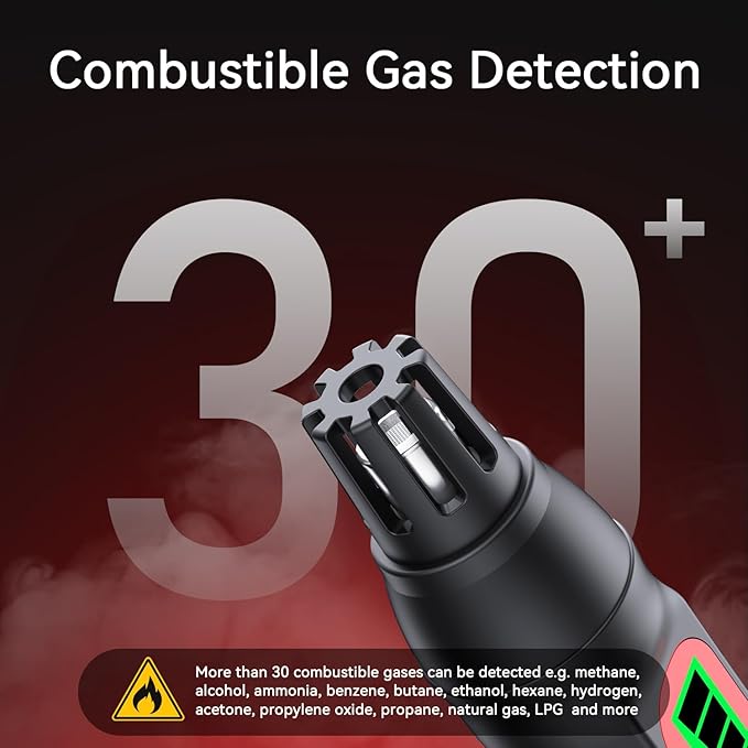 Wintact Gas Leak Detector, Portable Combustible Gas Leak Detector Pen, Natural Gas Sniffer Test Methane, Propane, Ethane, Toluene, Butane for RV, Home
