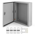 Outdoor Electrical Box,20x16x6 Steel Junction Box, NEMA 4X Electrical Enclosure Box IP66 Waterproof & Dustproof, Universal Electrical Project Box with Lock & Mounting Plate